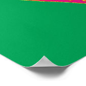 Pop Art Strawberry Print Poster (Ecke)
