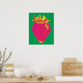 Pop Art Strawberry Print Poster (Küche)