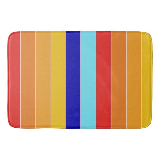 Pop Art Stripes Bermuda Badematte (Vorderseite)