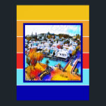 Pop Art Stripes Bermuda Poster<br><div class="desc">Bermuda - Neon Pop Art 4544 Ein wunderschönes Landschaftsbild-Foto im Zentrum von St. George Bermuda verwandelt sich in ein farbenprächtiges gestreiftes Plakatbild. Von celeste@khoncepts.com</div>