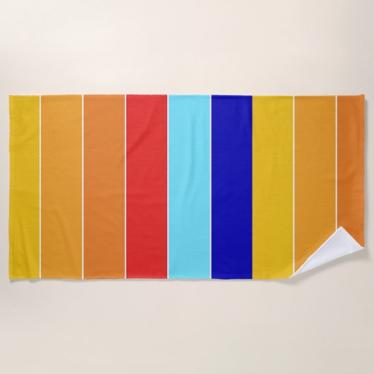 Pop Art Stripes Bermuda Strandtuch (Vorderseite)