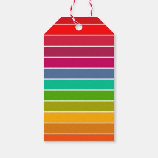 Pop Art Stripes Geschenkanhänger (Rückseite)