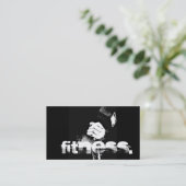 Pop Art Style Personal Trainer Black Business Card Visitenkarte (Stehend Vorderseite)