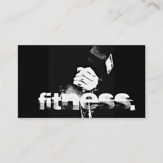 Pop Art Style Personal Trainer Black Business Card Visitenkarte (Vorderseite)