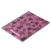 Pop Art Style Radieren Schwarze Sterne Personalisi Notizblock (Linke Seite)