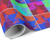 Pop Art Style Statue of Liberty Geschenkpapier (Rolleneckpunkt)