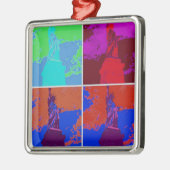 Pop Art Style Statue of Liberty Ornament Aus Metall (Links)