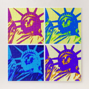 Pop Art Style Statue of Liberty Puzzle
