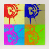 Pop Art Style Statue of Liberty Puzzle (Horizontal)
