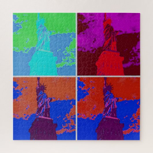 Pop Art Style Statue of Liberty Puzzle (Vertikal)