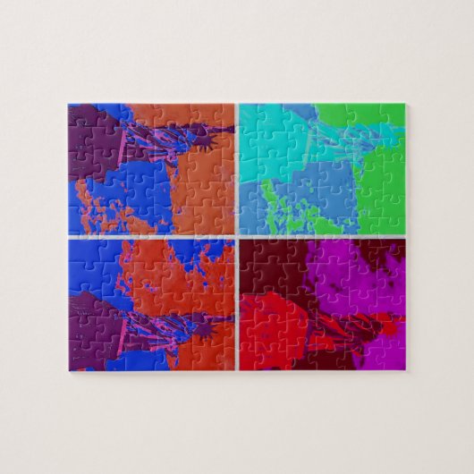 Pop Art Style Statue of Liberty Puzzle (Horizontal)