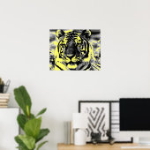 Pop Art Style Tiger Poster (Heimbüro)