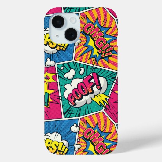 Pop Art Style - Whimsical Retro Comic Explosion Case-Mate iPhone Hülle (Rückseite)