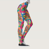 Pop Art Style - Whimsical Retro Comic Explosion Leggings (Rechts)