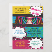 POP ART SUNGLASSES RETRO Bat Mitzvah Einladung (Vorderseite)