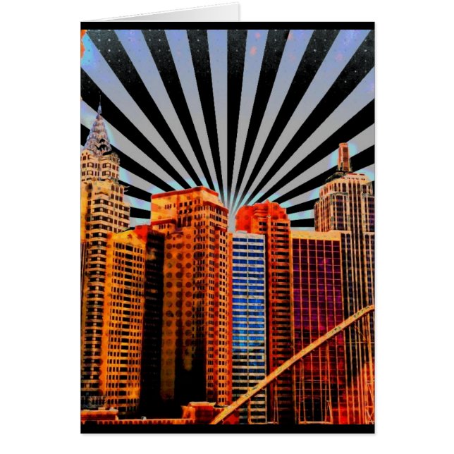 Pop Art Sunrise Skyline (Vorne)