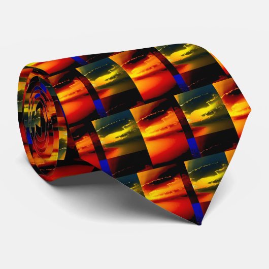 Pop Art Sunset Krawatte (Gerollt)