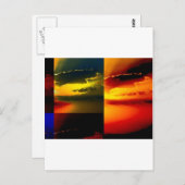 Pop Art Sunset Postkarte (Vorne/Hinten)