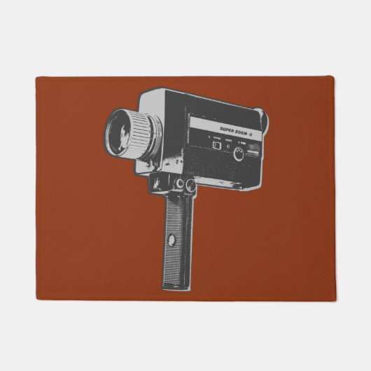 Pop Art Super 8 Filmkamera Fußmatte (Vorderseite)