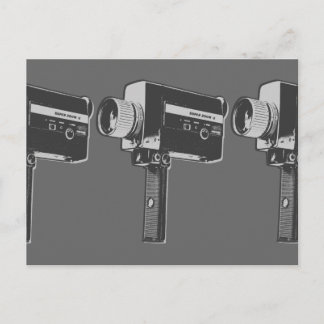 Pop Art Super 8 Filmkamera Postkarte
