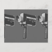 Pop Art Super 8 Filmkamera Postkarte (Vorderseite)