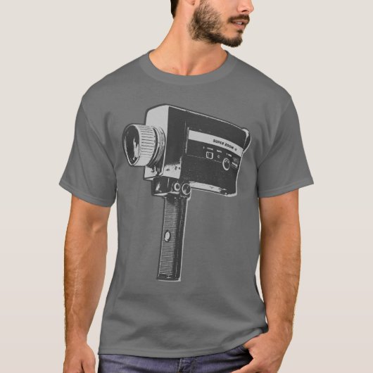 Pop Art Super 8 Filmkamera T-Shirt (Vorderseite)