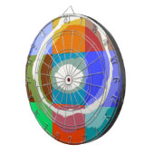 Pop Art Swirl abstrakt 2 Dartscheibe (Vorderseite rechts)