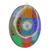 Pop Art Swirl abstrakt 2 Dartscheibe (Vorderseite Links)