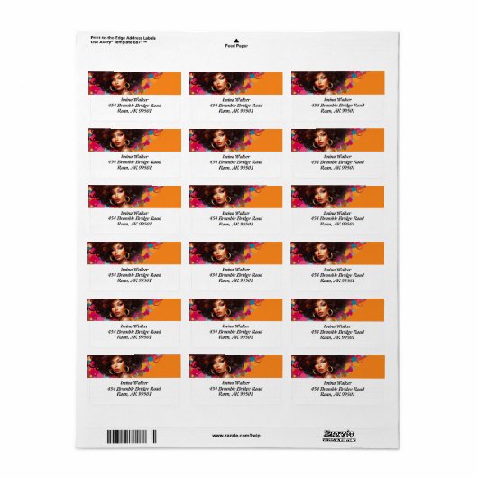 Pop Art Symphony: Diva-ish Delights Label Adressaufkleber (Vorne)