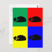 Pop Art Tabby Cat Postkarte (Vorne/Hinten)