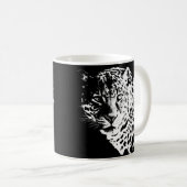 Pop Art Template Custom Leopard Gesichtstiere Kaffeetasse (VorderseiteRechts)