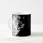 Pop Art Template Custom Leopard Gesichtstiere Kaffeetasse (Vorderseite Links)