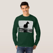 Pop Art Template Deep Forest Green Elegante Modern T-Shirt (Vorne ganz)