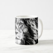 Pop Art Template Lion Face Animes The King Kaffeetasse (VorderseiteRechts)
