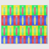Pop Art Test Tubes Science Chemistry Laboratory Geschenkpapier (Flach)