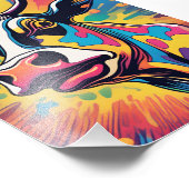 Pop Art: The Colorful Cow Fotodruck (Ecke)