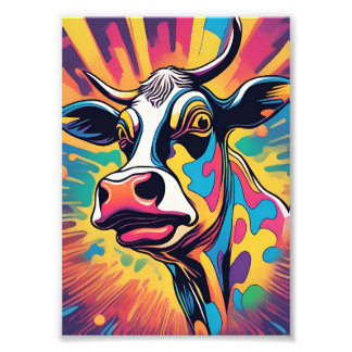 Pop Art: The Colorful Cow Fotodruck