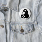 Pop Art Thinking Chimpanzee Button (Beispiel)
