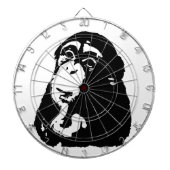 Pop Art Thinking Chimpanzee Dartscheibe (vorne)