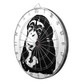 Pop Art Thinking Chimpanzee Dartscheibe (Vorderseite rechts)