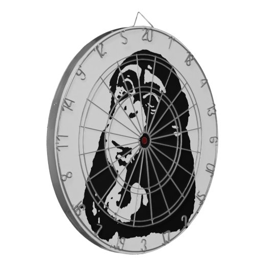 Pop Art Thinking Chimpanzee Dartscheibe (Vorderseite Links)