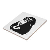 Pop Art Thinking Chimpanzee Fliese (Seite)