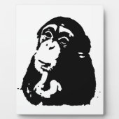 Pop Art Thinking Chimpanzee Fotoplatte (Vorderseite)