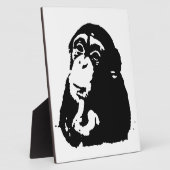 Pop Art Thinking Chimpanzee Fotoplatte (Seite)