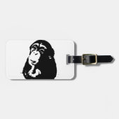 Pop Art Thinking Chimpanzee Gepäckanhänger (Vorderseite horizontal)