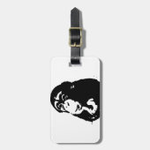 Pop Art Thinking Chimpanzee Gepäckanhänger (Vorderseite vertikal)