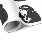 Pop Art Thinking Chimpanzee Geschenkpapier (Rolleneckpunkt)