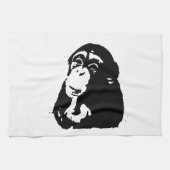 Pop Art Thinking Chimpanzee Handtuch (Horizontal)