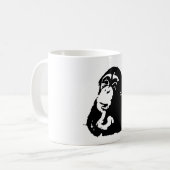 Pop Art Thinking Chimpanzee Kaffeetasse (Vorderseite Links)