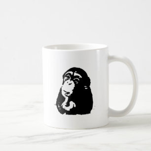Pop Art Thinking Chimpanzee Kaffeetasse